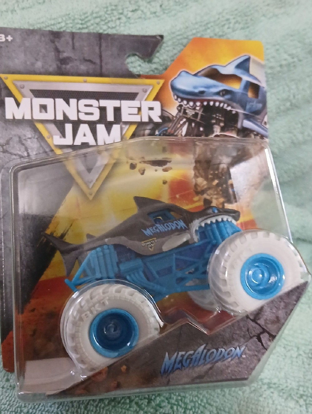 Monster Jam Megalodon Monster Truck Toy Series 02- Blue and White